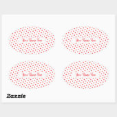 Hearts Happy Valentine’s Day Modern Love Pattern Ovale Sticker (Vel)