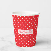 Hearts Happy Valentine’s Day Modern Love Pattern Papieren Bekers (Achterkant)