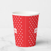 Hearts Happy Valentine’s Day Modern Love Pattern Papieren Bekers (Rechts)