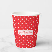Hearts Happy Valentine’s Day Modern Love Pattern Papieren Bekers (Voorkant)