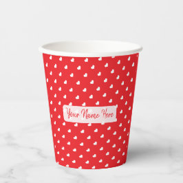 Hearts Happy Valentine’s Day Modern Love Pattern Papieren Bekers