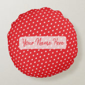 Hearts Happy Valentine’s Day Modern Love Pattern Rond Kussen (Achterkant)