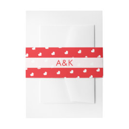 Hearts Happy Valentine’s Day Modern Love Pattern Uitnodigingen Wikkel