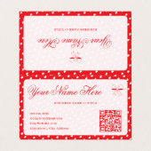 Hearts Happy Valentine’s Day Modern Love Pattern Visitekaartje (Buitenkant ongevouwen)