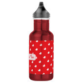 Hearts Happy Valentine’s Day Modern Love Pattern Waterfles (Rechts)