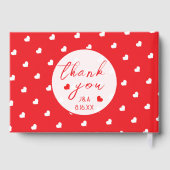 Hearts Happy Valentine's Day Modern Love Pattern Gastenboek (Achterkant)