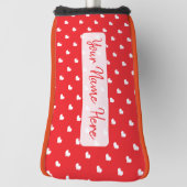 Hearts Happy Valentine's Day Modern Love Pattern Golfheadcover (Draai 90)