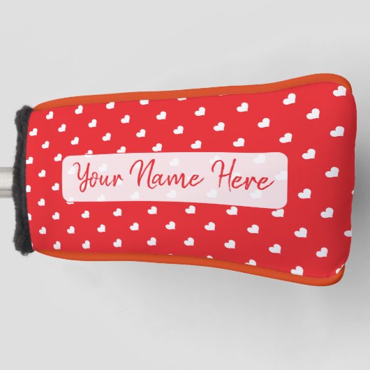 Hearts Happy Valentine's Day Modern Love Pattern Golfheadcover (Voorkant)