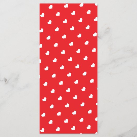 Hearts Happy Valentine's Day Modern Love Pattern Programmakaart (Achterkant)