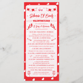 Hearts Happy Valentine's Day Modern Love Pattern Programmakaart