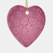 Hearts Heart Ornment Keramisch Ornament (Rechts)