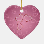 Hearts Heart Ornment Keramisch Ornament (Achterkant)