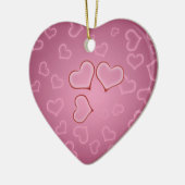 Hearts Heart Ornment Keramisch Ornament (Links)