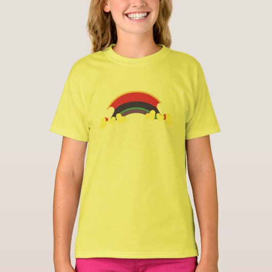 Hearts Herzen Rainbow Color Regenbogenfarben T-shirt (Voorkant)