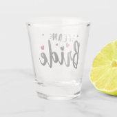 Hearts & Hype voor de bruid Shot Glas (Achterkant)