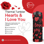 Hearts & I Love You Thermal Tumbler Thermosbeker