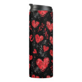 Hearts & I Love You Thermal Tumbler Thermosbeker (Geroteerd rechts)