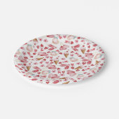 Hearts Ice Cream Watercolor Party bord (Gekanteld)