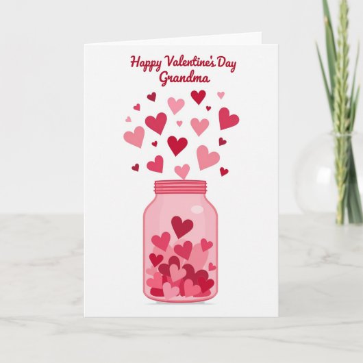 Hearts In A Jar Grandma Card Kaart (Voorkant)