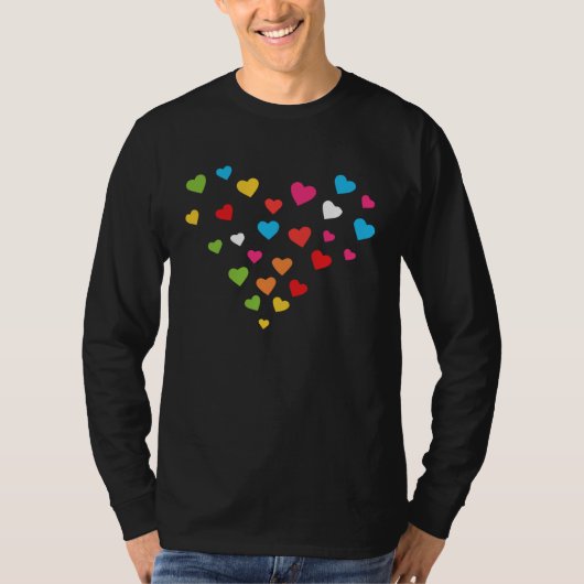 Hearts in Heart Best friends Couples Valentine s D T-shirt (Voorkant)