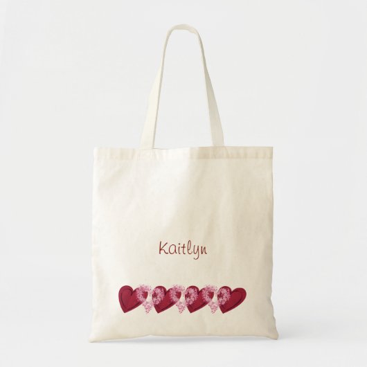 Hearts In Heart Gepersonaliseerd budget Tote Bag (Voorkant)
