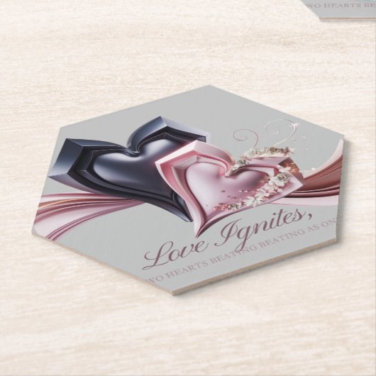 Hearts in Sync Onderzetter (Schuin)