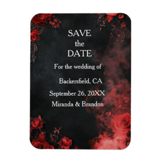 Hearts in the sand destination beach wedding table magneet