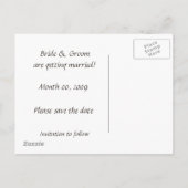 Hearts In The Sand - Save The Date Briefkaarten (Achterkant)