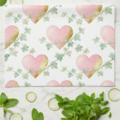 Hearts Intertwined with Ivy Theedoek (Gevouwen)