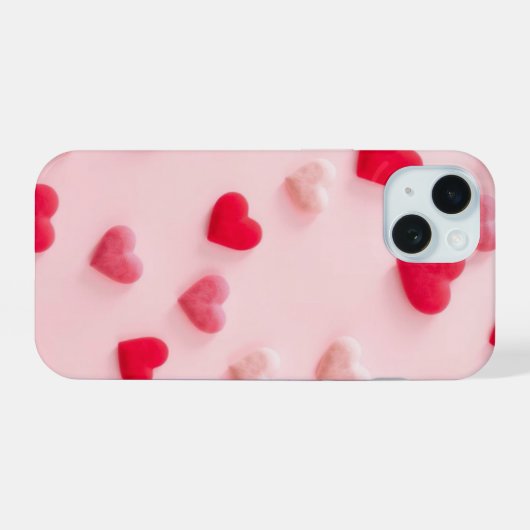 Hearts iPhone 15 Case (Achterkant horizontaal)