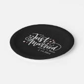 HEARTS is net getrouwd met scriptnamen trouwdag Papieren Bordje (Gekanteld)