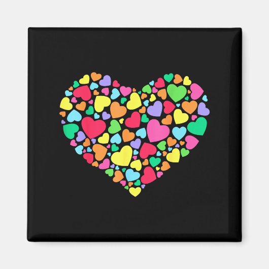 Hearts Kids School Valentines Day Girls Boys  Magneet (Voorkant)