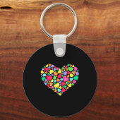 Hearts Kids School Valentines Day Girls Boys  Sleutelhanger (Voorkant)