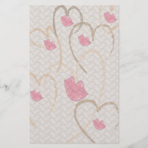 Hearts Kisses en Lace Briefpapier