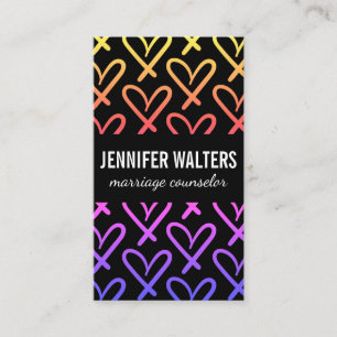 Hearts   Kleurrijk Visitekaartje