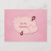 Hearts Ladybugs Valentijn Briefkaart (Voorkant)