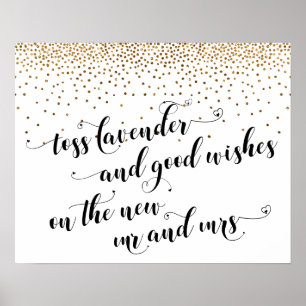 Hearts Lavender, Good wil New Mr & Mrs Sign Poster