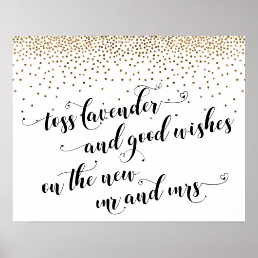 Hearts Lavender, Good wil New Mr & Mrs Sign Poster (Voorkant)