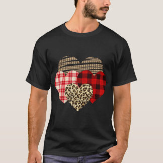 Hearts Leopard Pset Buffalo Heart Love Valentijn' T-shirt