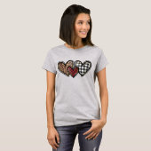 Hearts Leopard Pset Valentijnsdag love T-shirt (Voorkant volledig)
