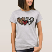 Hearts Leopard Pset Valentijnsdag love T-shirt (Voorkant)