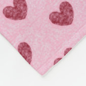 Hearts Lil'Lieverd Rood Roze Faux Fuzzy Design Fleece Deken (Hoek)
