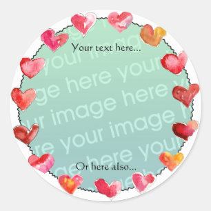 Hearts Line Large - Maak je eigen Stickers