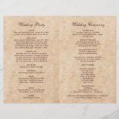 Hearts Lock and Key Wedding Ceremony Program (Achterkant)