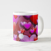 Hearts Love and Diamonds Jumbo Mok (Voorkant rechts)