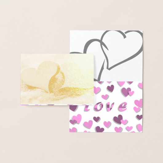 Hearts Love Date Personaliseer Destiny's Folie Kaarten (Display)