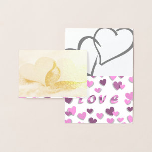Hearts Love Date Personalize Destiny's Folie Kaarten