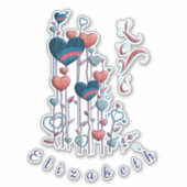 Hearts Love Grows Sticker (Voorkant)