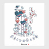 Hearts Love Grows Sticker (Vel)