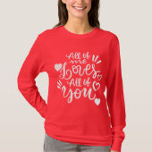 Hearts Love Hearts Valentijnsdag T-shirt (Voorkant)